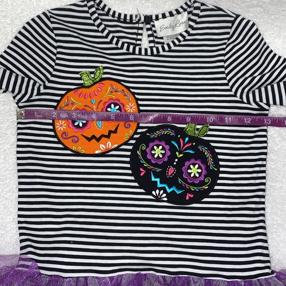 Emily rose day of the dead striped Halloween tutu dress size 6 - Picture 4 of 9